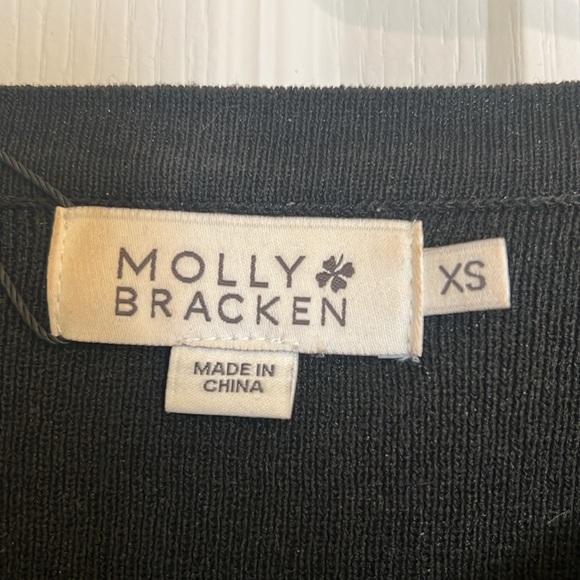 NWT Molly Bracken black knitted cardigan with flower detail XS - Picture 3 of 5